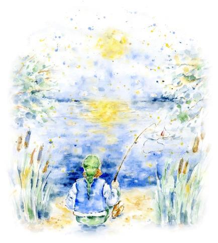 Олаф любит своё озеро и часто ходит ловить в нём рыбу Когда он сидит на берегу - фото 2