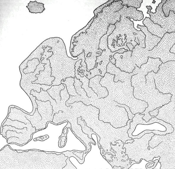 Очертания материка Европы в раннем плейстоцене Всемирная история т I - фото 1