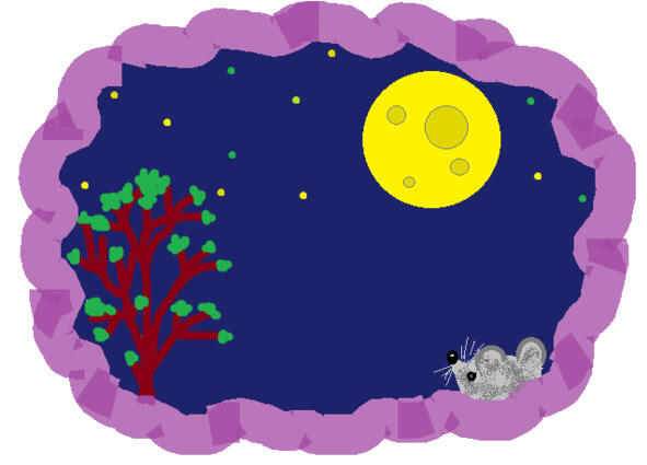 Жилбыл на свете мышонок Он очень любил смотреть на Луну через маленькое - фото 1