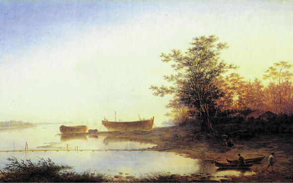Закат солнца в окрестностях Петербурга 1832 г Холст масло Государственный - фото 3