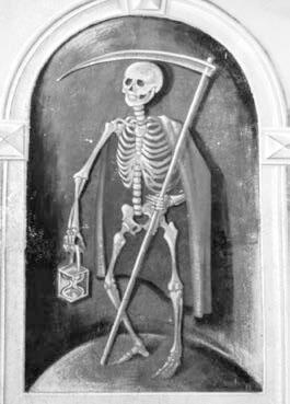 В средневековом искусстве смерть изображалась в виде Старухи с косой в черном - фото 5